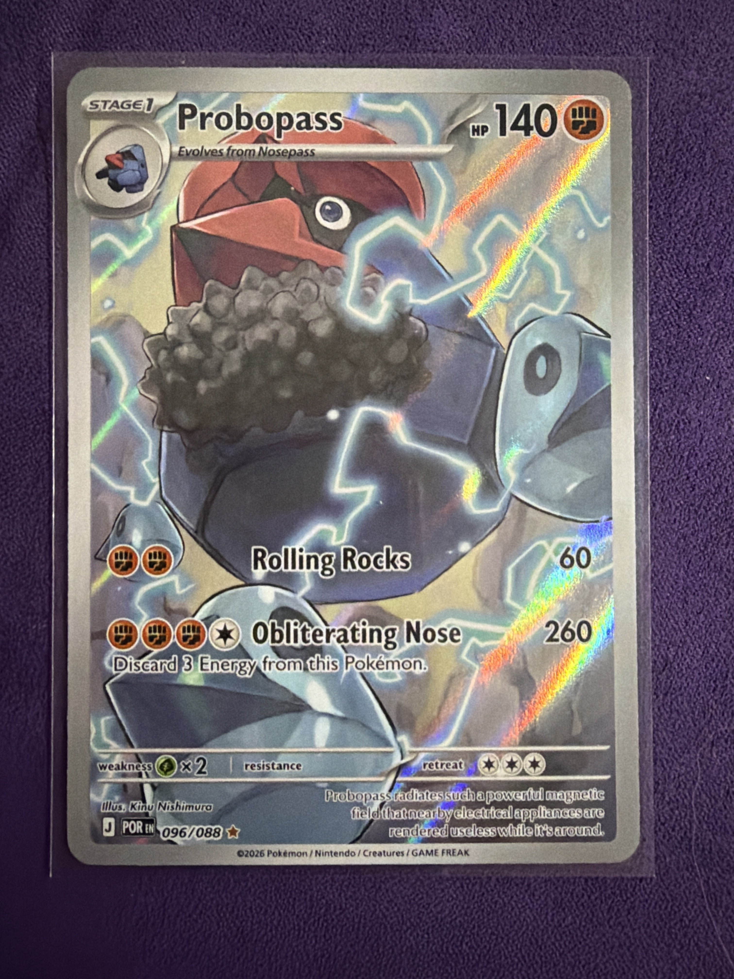 Probopass #096/088 - ME03: Perfect Order - Holo Rare Pokemon Card NM