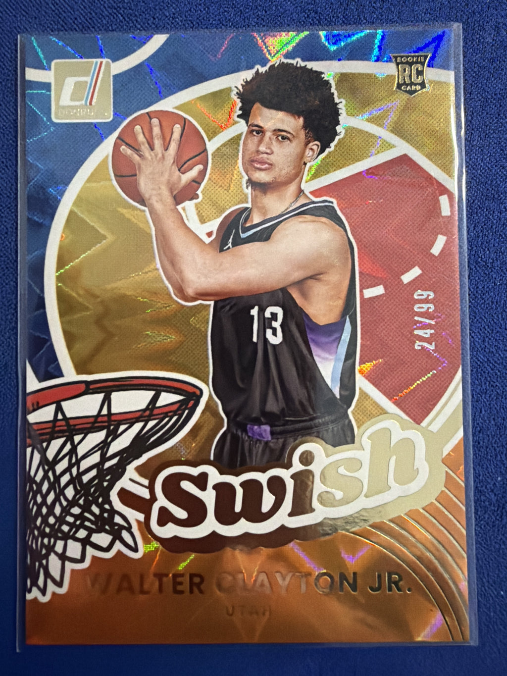 2025-26 Donruss Walter Clayton Jr Swish Explosion #11 /99 SP RC Jazz
