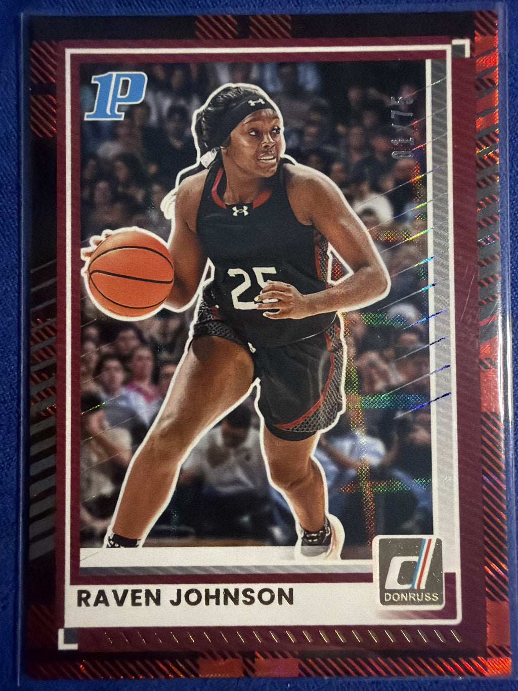 2025-26 Panini Donruss Raven Johnson Plaid /75 #62 - SERIAL 01/75 FIRST PRINT