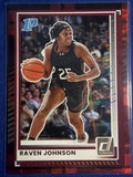 2025-26 Panini Donruss Raven Johnson Plaid /75 #62 - SERIAL 01/75 FIRST PRINT