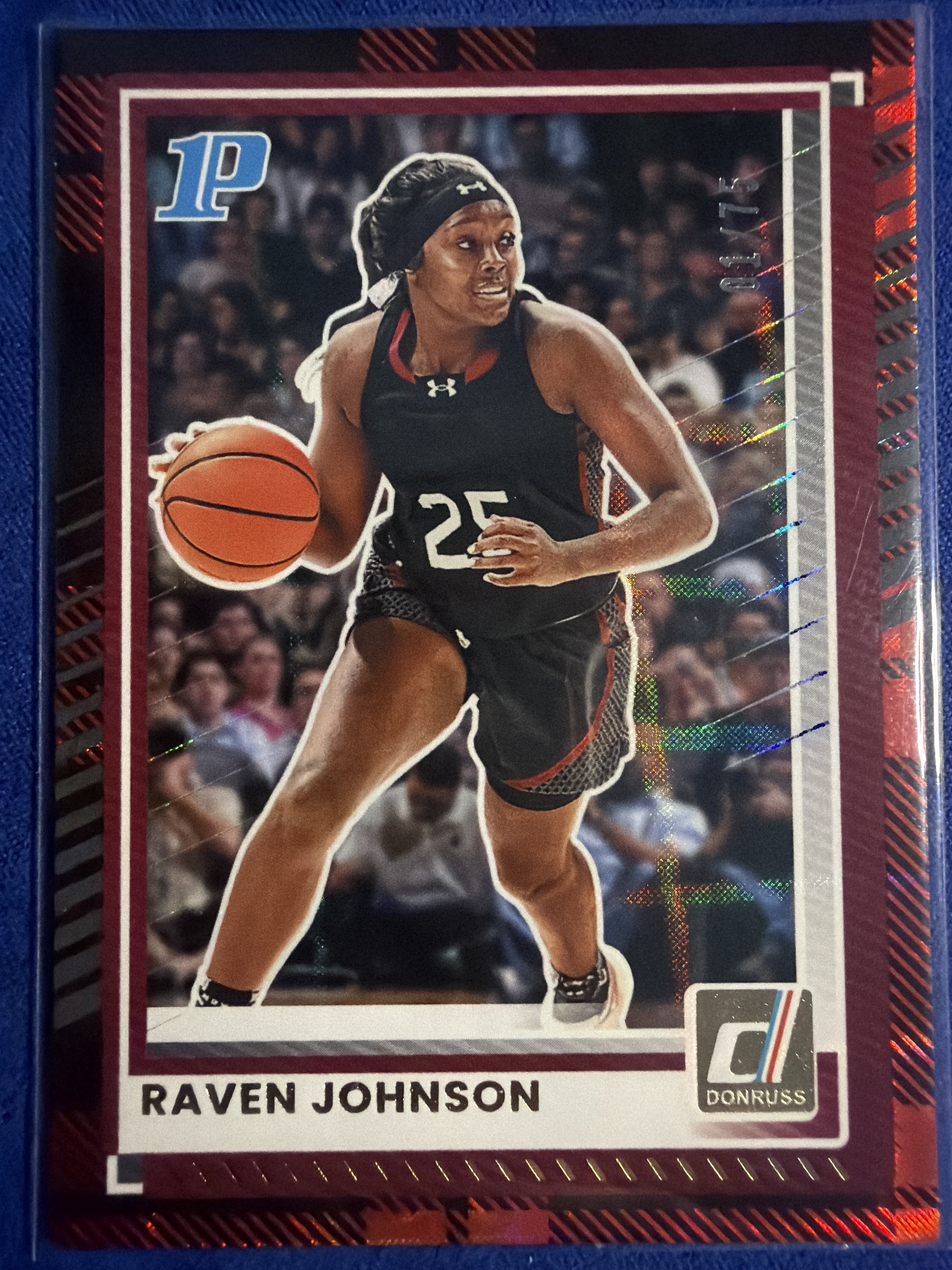 2025-26 Panini Donruss Raven Johnson Plaid /75 #62 - SERIAL 01/75 FIRST PRINT