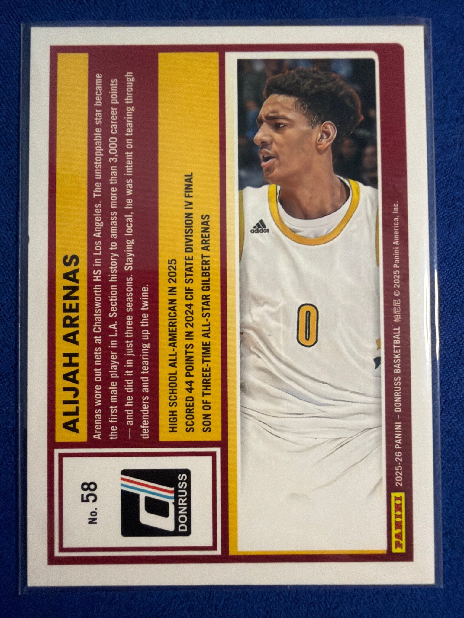 2025-26 Donruss Alijah Arenas Hyper Parallel #/125 #58 Rated Prospect USC