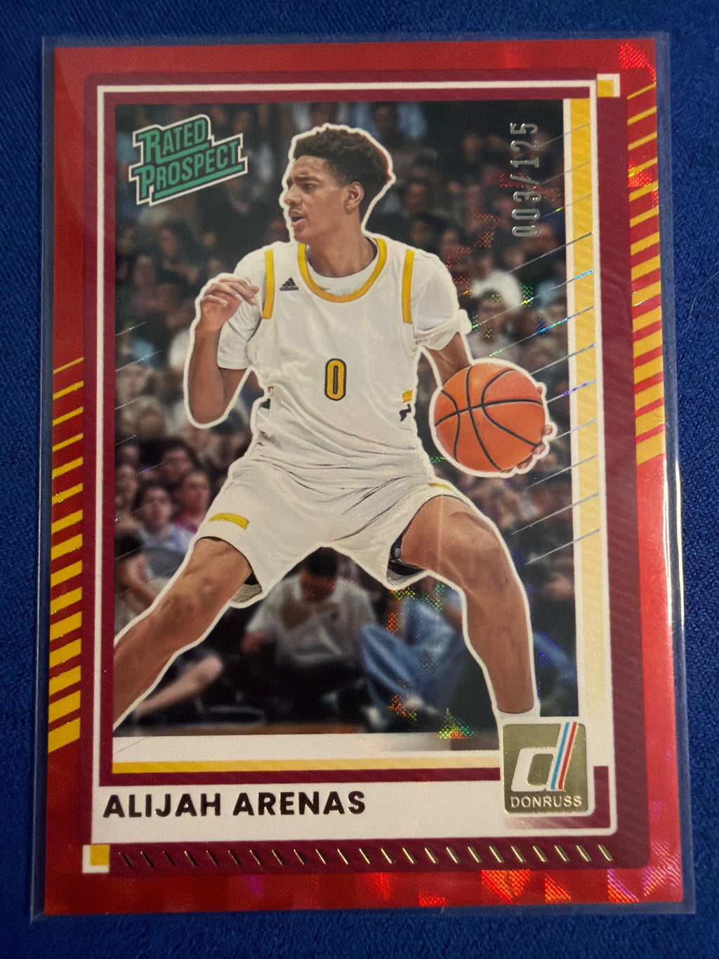 2025-26 Donruss Alijah Arenas Hyper Parallel #/125 #58 Rated Prospect USC