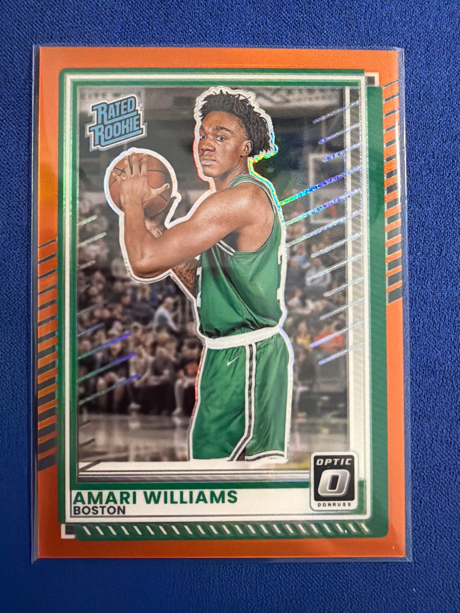 2025-26 Donruss Amari Williams Optic Orange #/175 #33 Rated Rookie Celtics