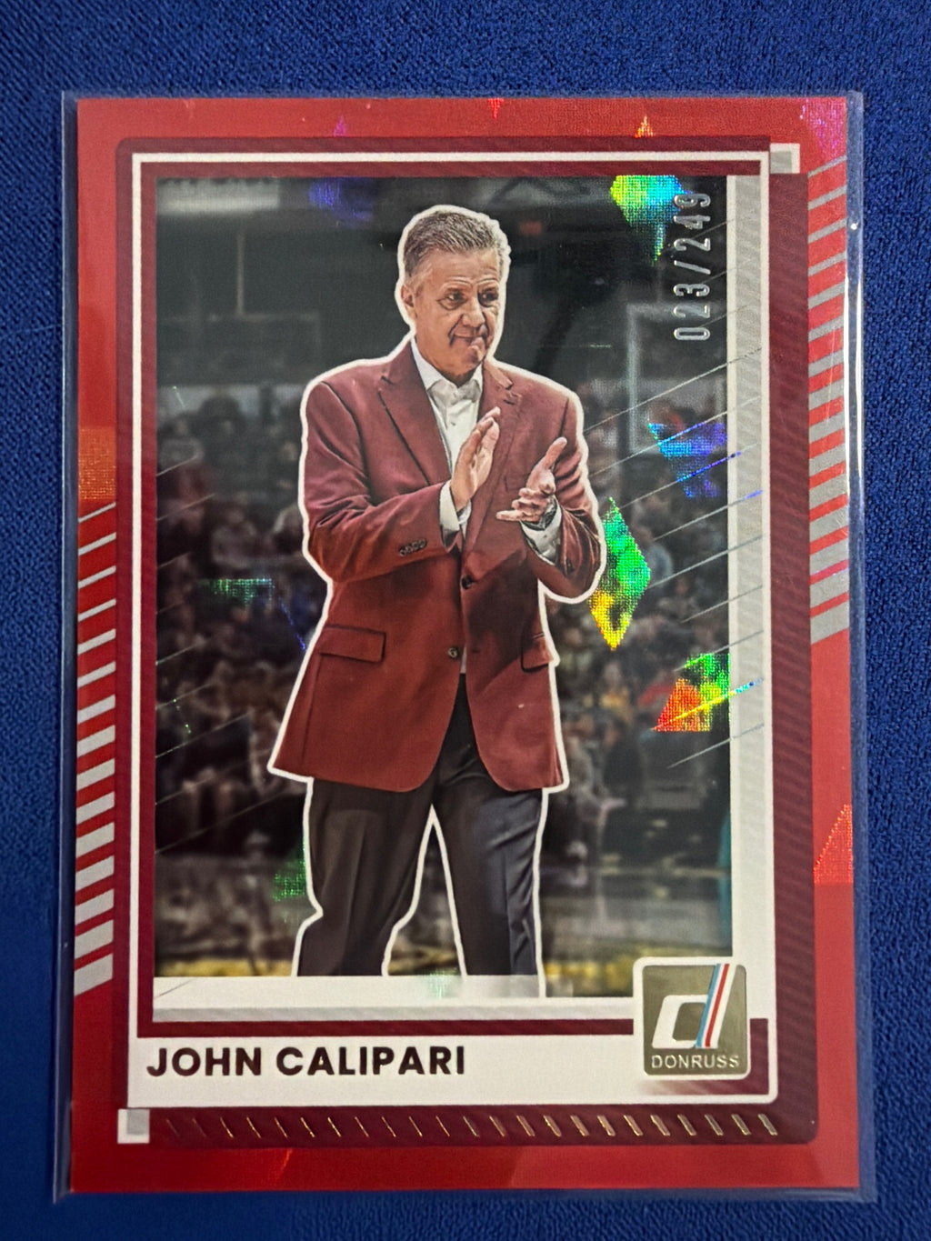 2025-26 Donruss John Calipari Red Cubic #/249 #133 Arkansas Razorbacks