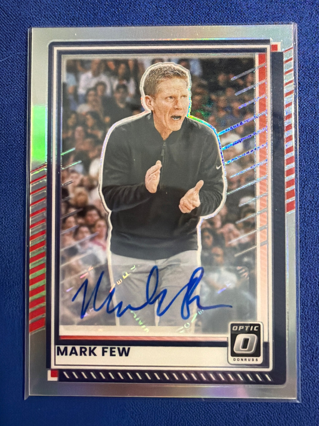 2025-26 Donruss Mark Few Silver Prizm Auto #/49 #175 Gonzaga Bulldogs