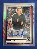 2025-26 Donruss Mark Few Silver Prizm Auto #/49 #175 Gonzaga Bulldogs