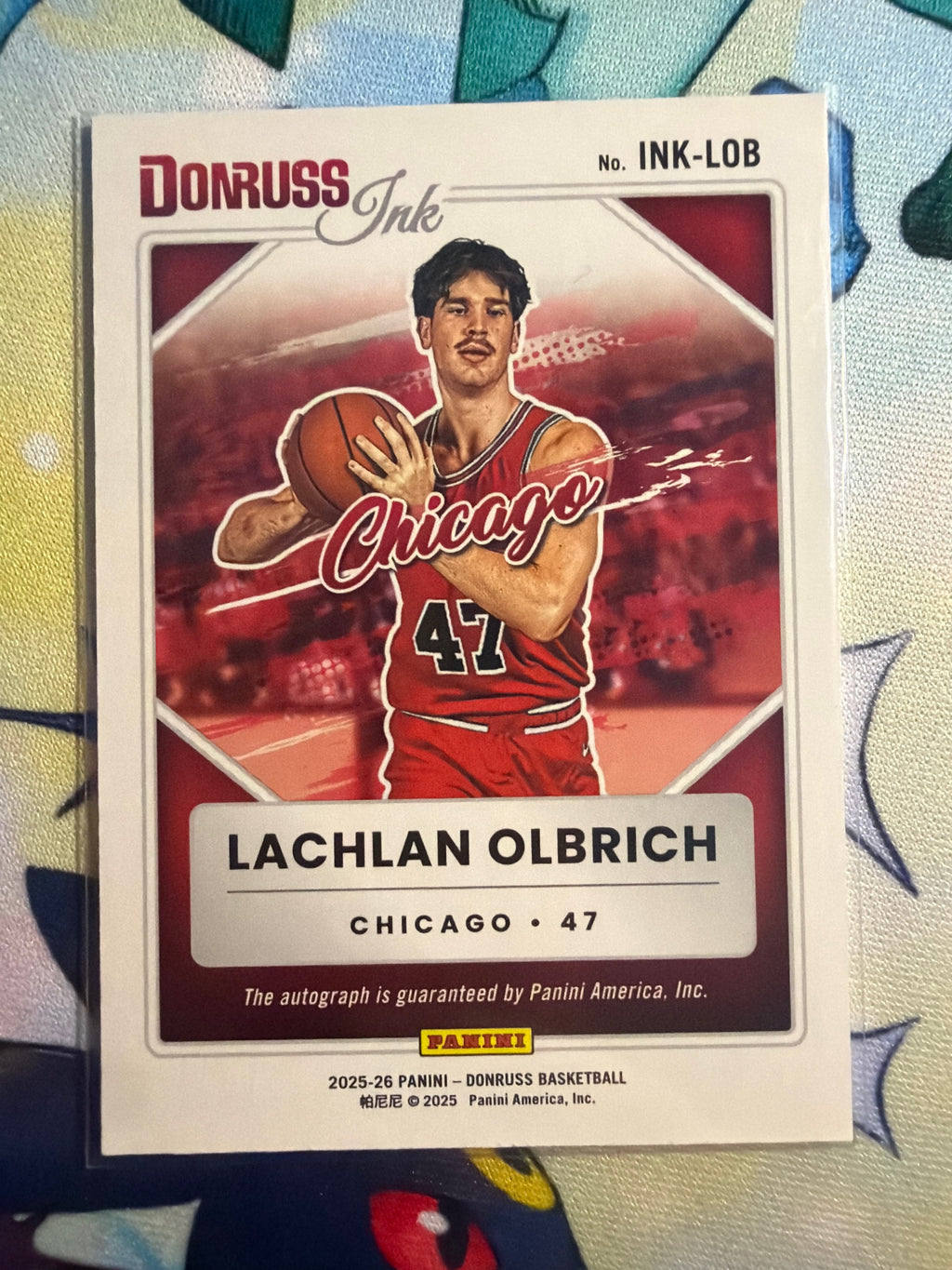 2025-26 Panini Donruss Lachlan Olbrich Donruss InkRookie Auto Card