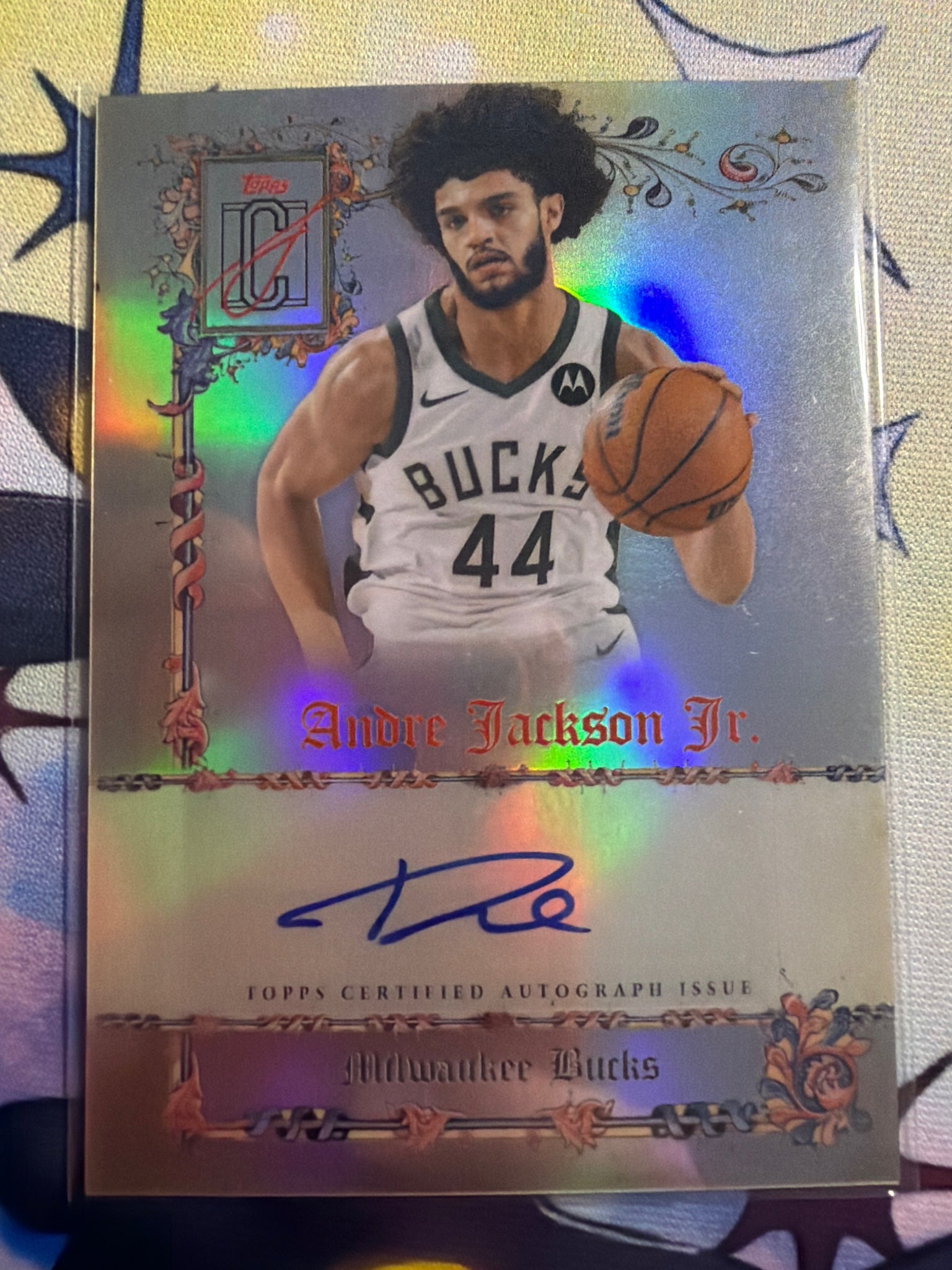 2025-26 Topps Signature Class Andre Jackson Jr Manuscripts Auto #MS-AJ Bucks