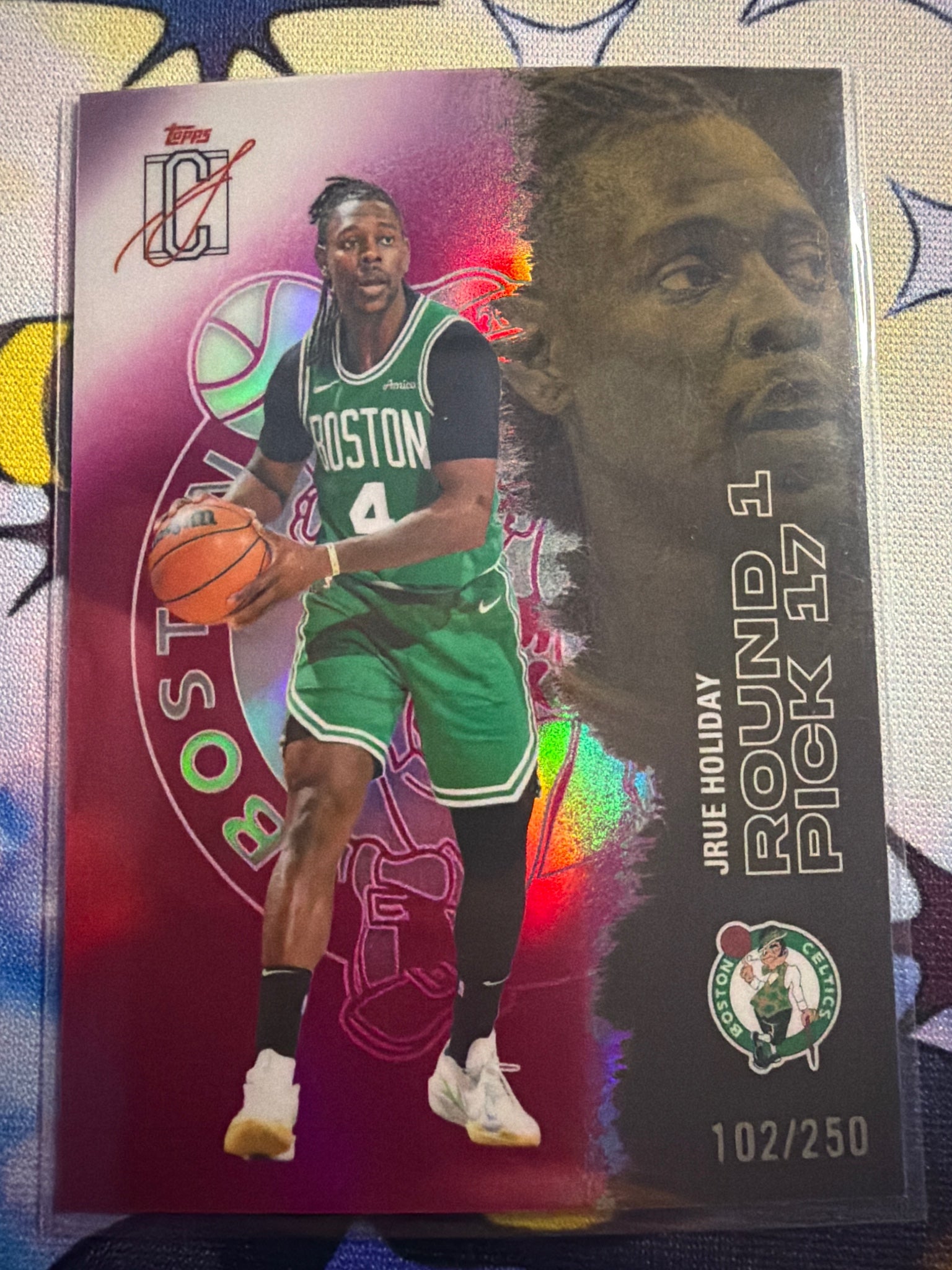 Topps Signature Jrue Holiday Chrome Magenta Refractor /250 #20 Celtics