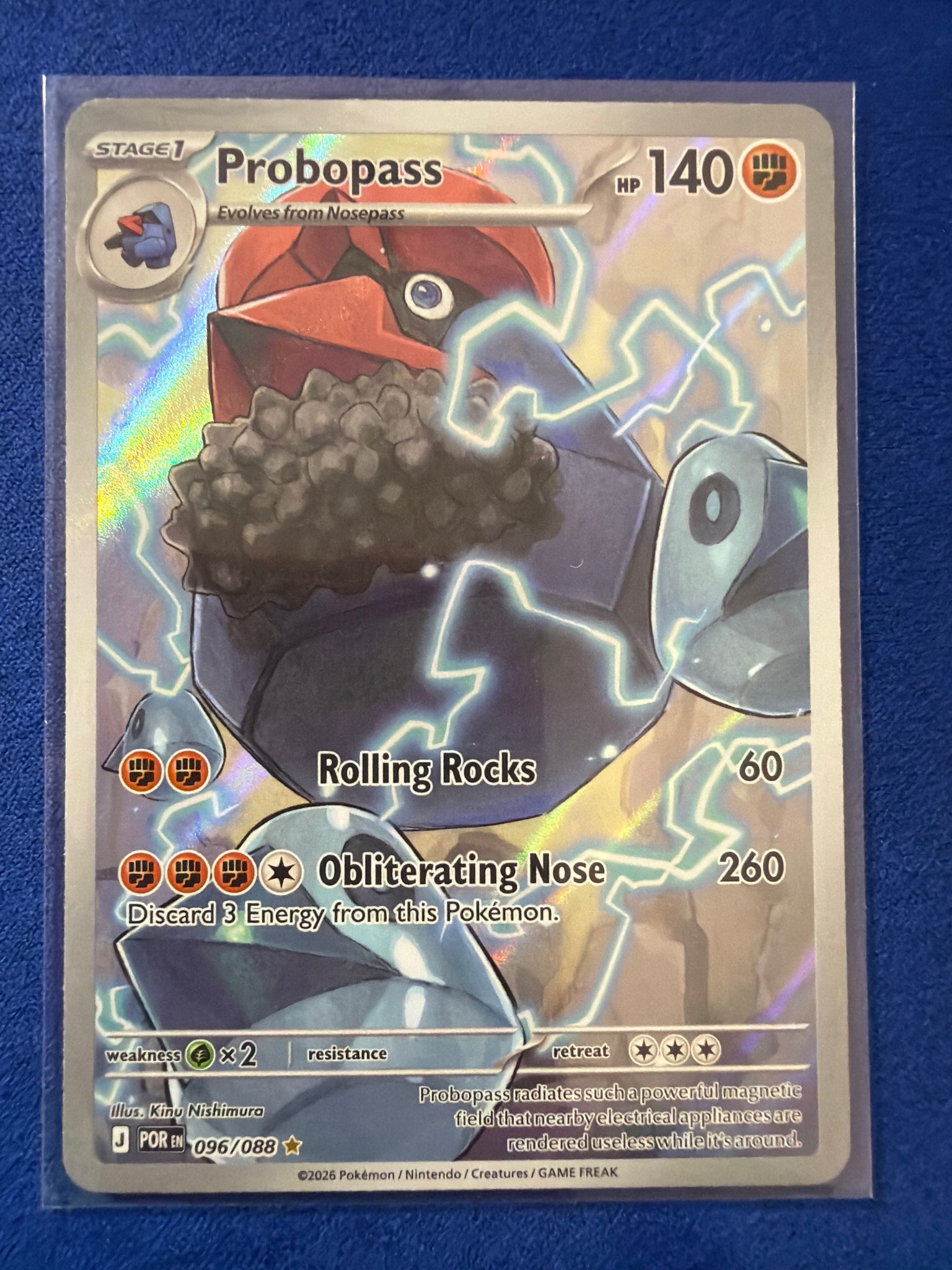 Probopass IR #096/088 - ME03 Perfect Order Pokemon Card - Full Art Holo NM