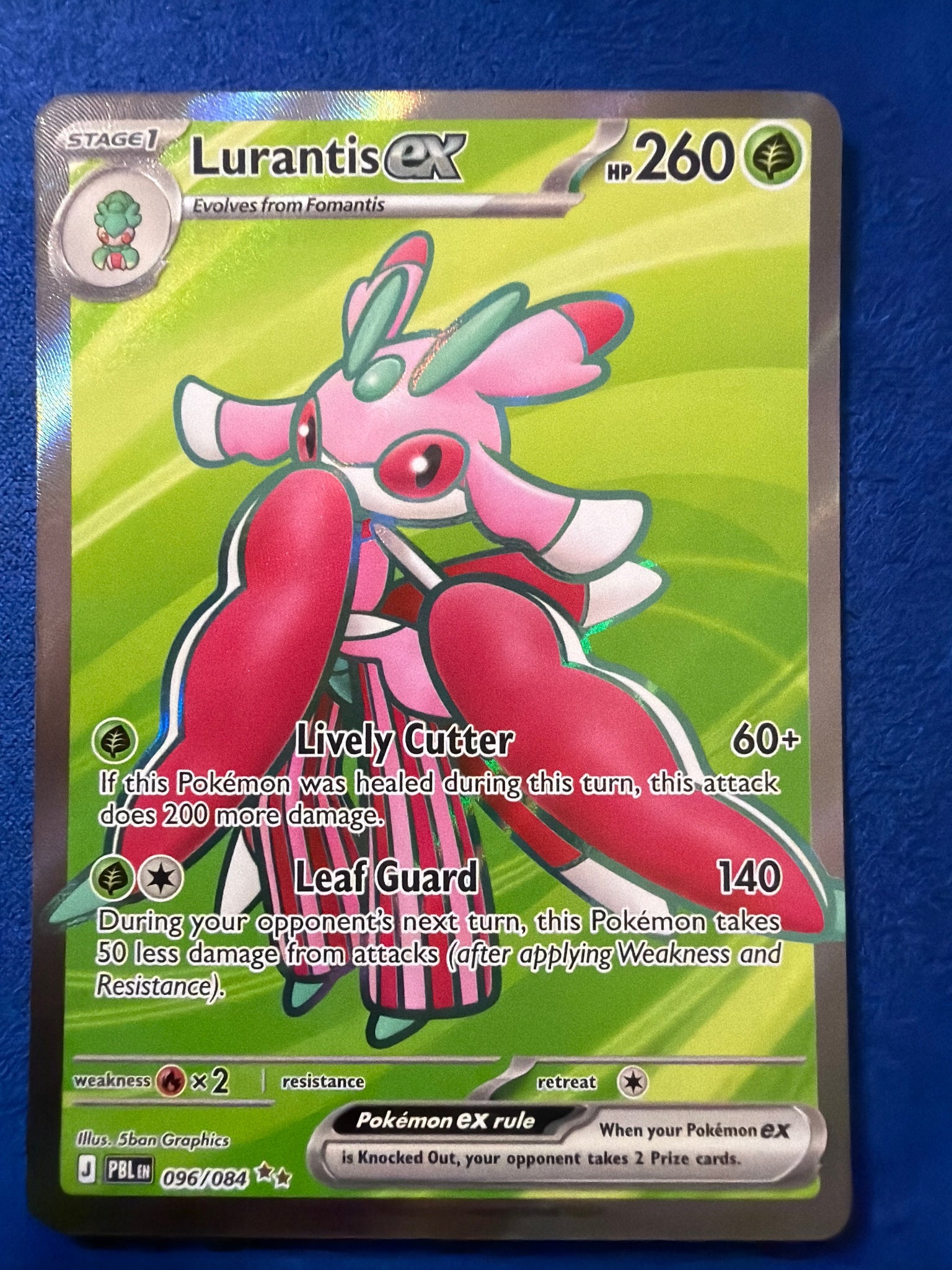 Lurantis ex #096/084 - ME05 Pitch Black Pokemon Card - Full Art Holo Ultra Rare