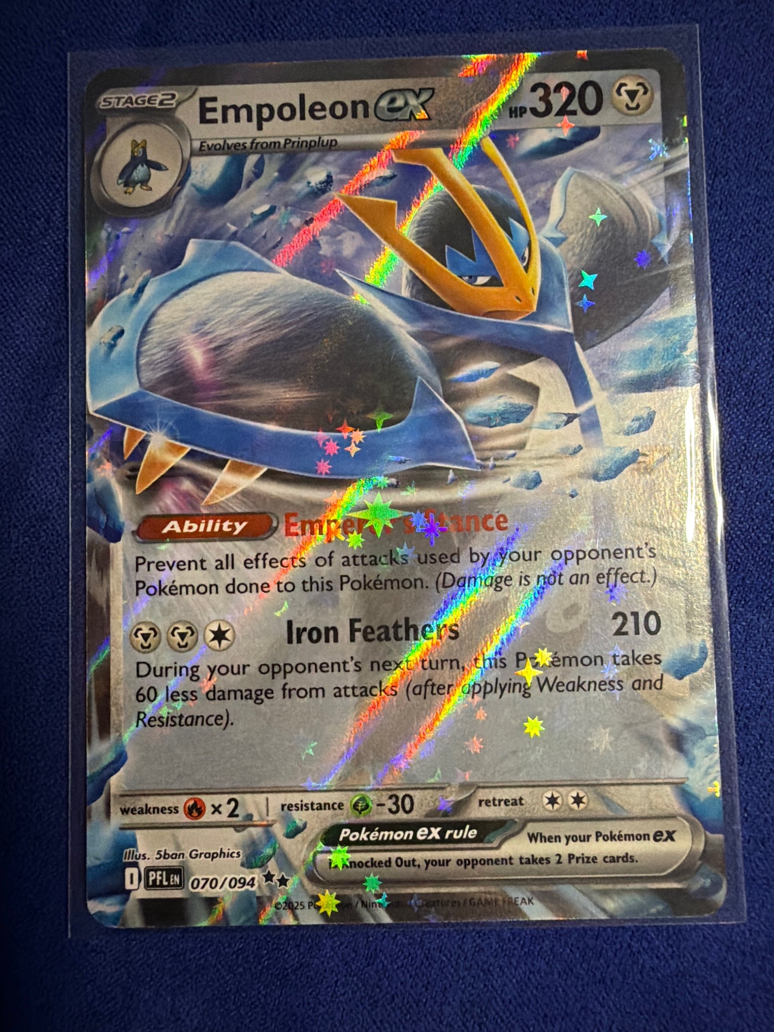 Pokémon Empoleon ex 070/094 ME02 Phantasmal Flames Ultra Rare Holo NM
