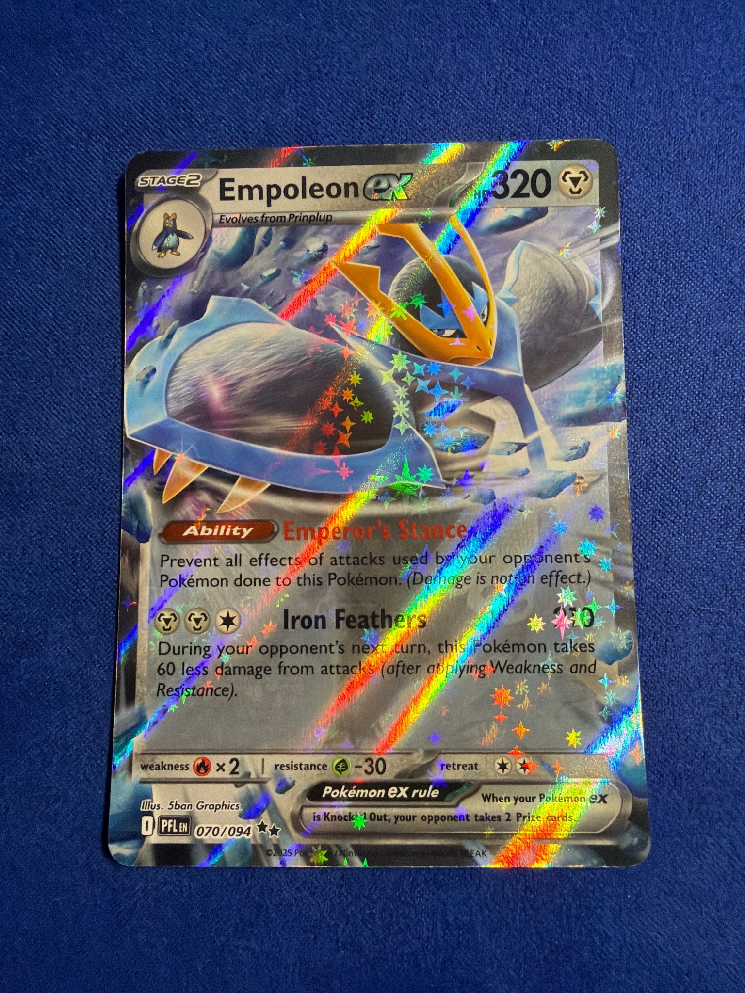 Pokémon Empoleon ex 070/094 ME02 Phantasmal Flames Ultra Rare Holo NM