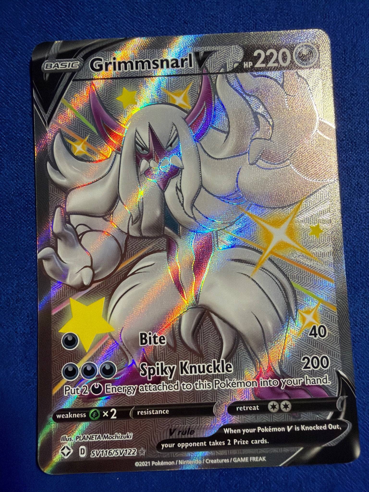 Shining Fates Shiny Vault Grimmsnarl V #SV116/SV122 Holo Ultra Rare NM
