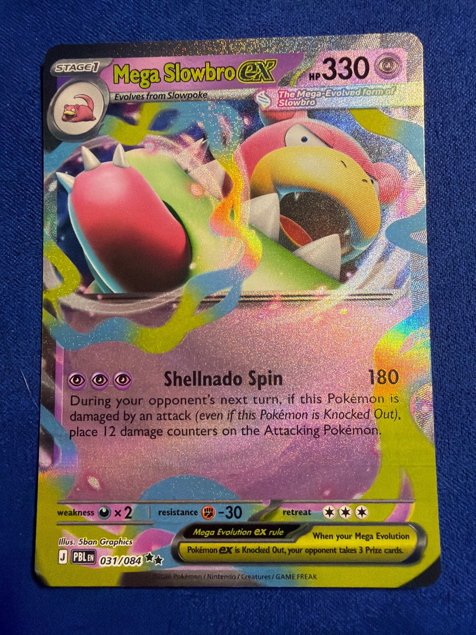 ME05: Pitch Black #031/084 Mega Slowbro ex Holo Pokemon Card NM