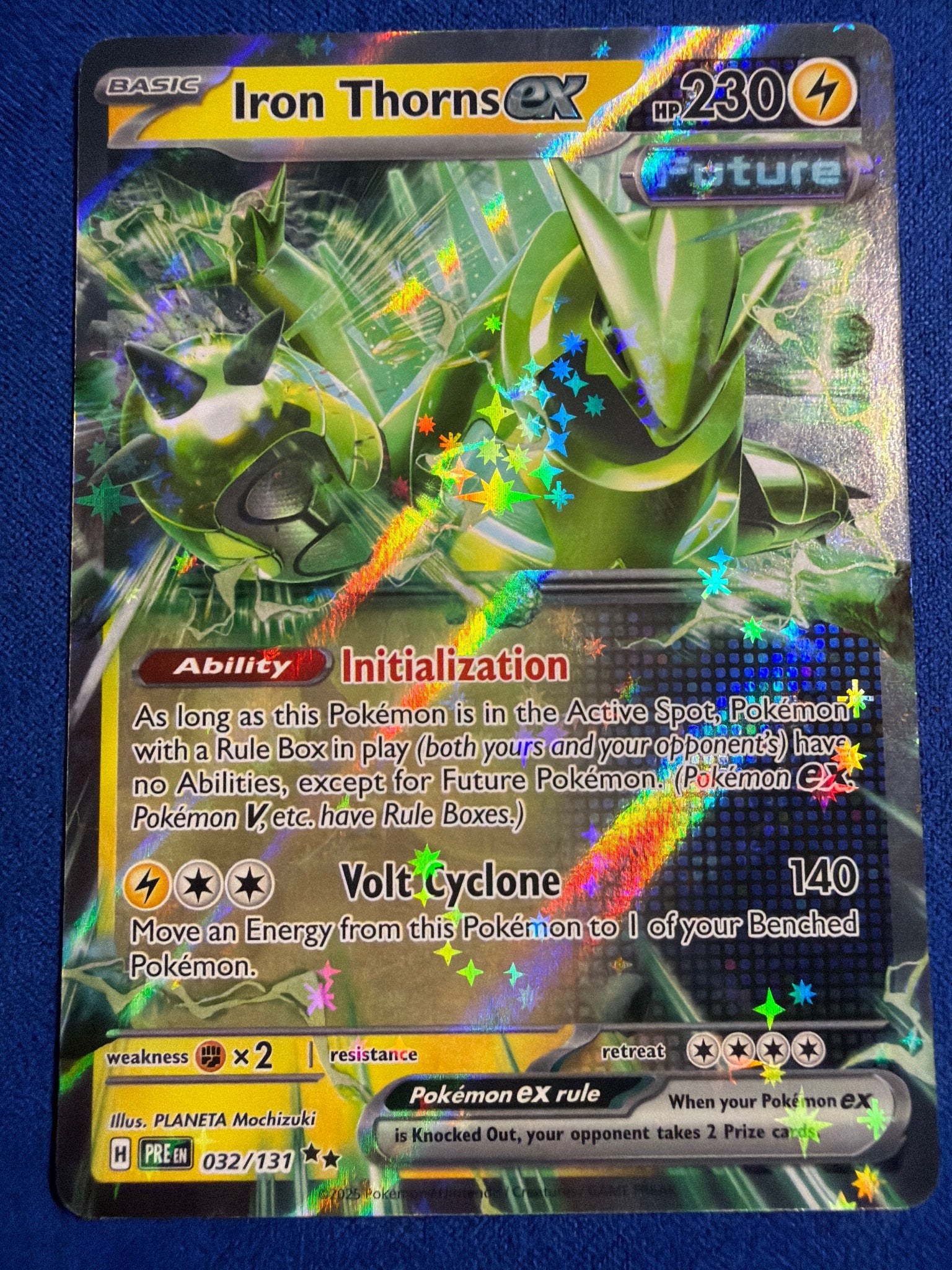 Iron Thorns ex 032/131 - SV: Prismatic Evolutions - Holo Rare Pokemon Card NM