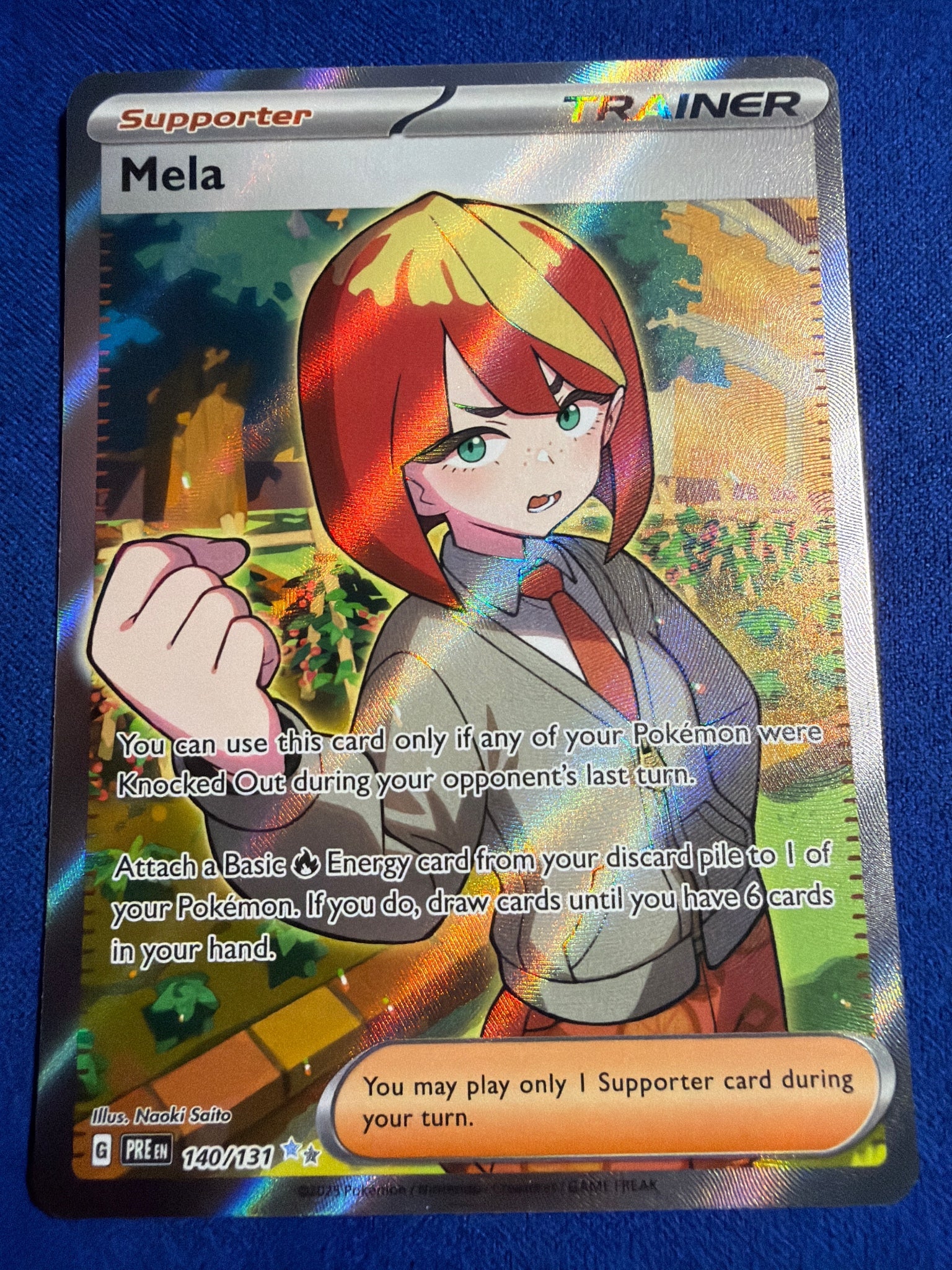 Pokemon Mela #140/131 Full Art Ultra Rare Prismatic Evolutions Holo TCG NM