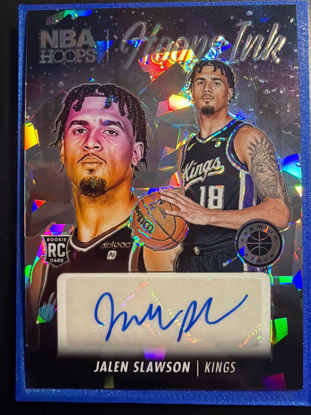 2023-24 Hoops Premium Stock Jalen Slawson Hoops Ink Auto RC #HI-SLW Kings