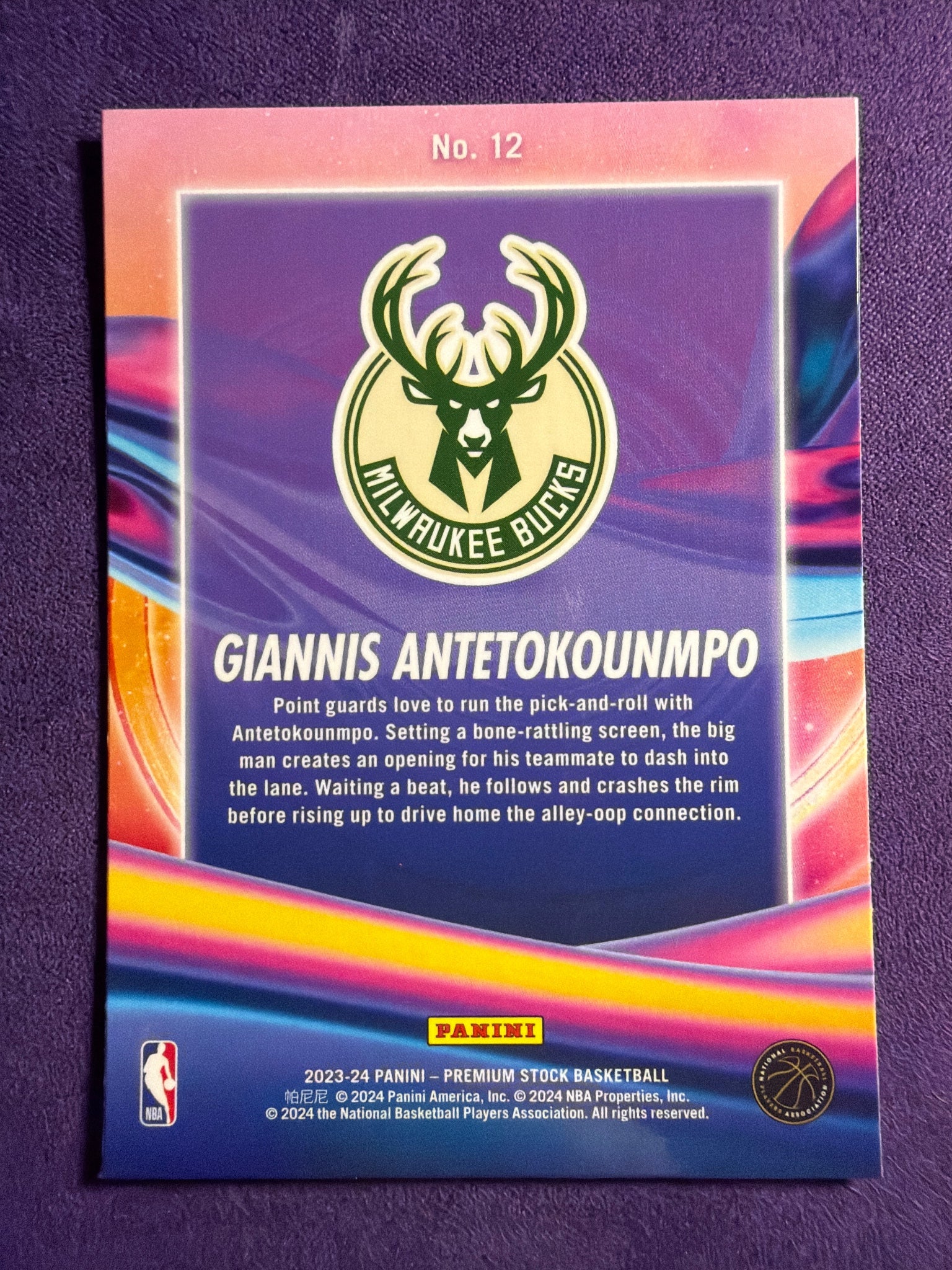 2023-24 Hoops Premium Stock Giannis Antetokounmpo Anti Gravity #12 Bucks