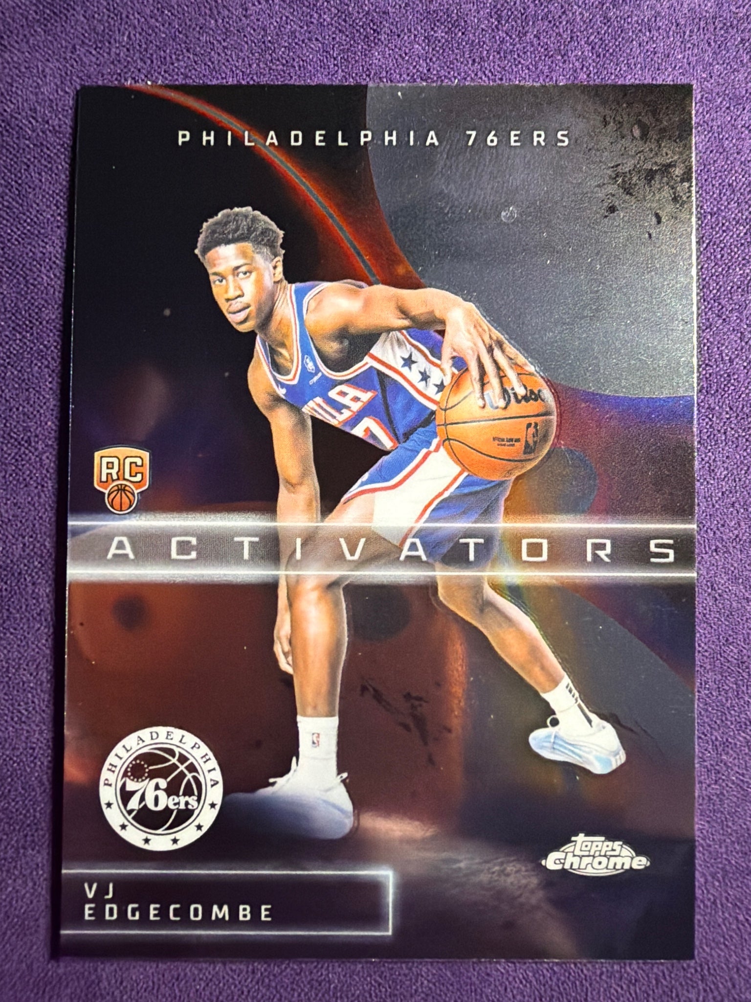 2025-26 Topps Chrome VJ Edgecombe Activators #AC-13 76ers Insert