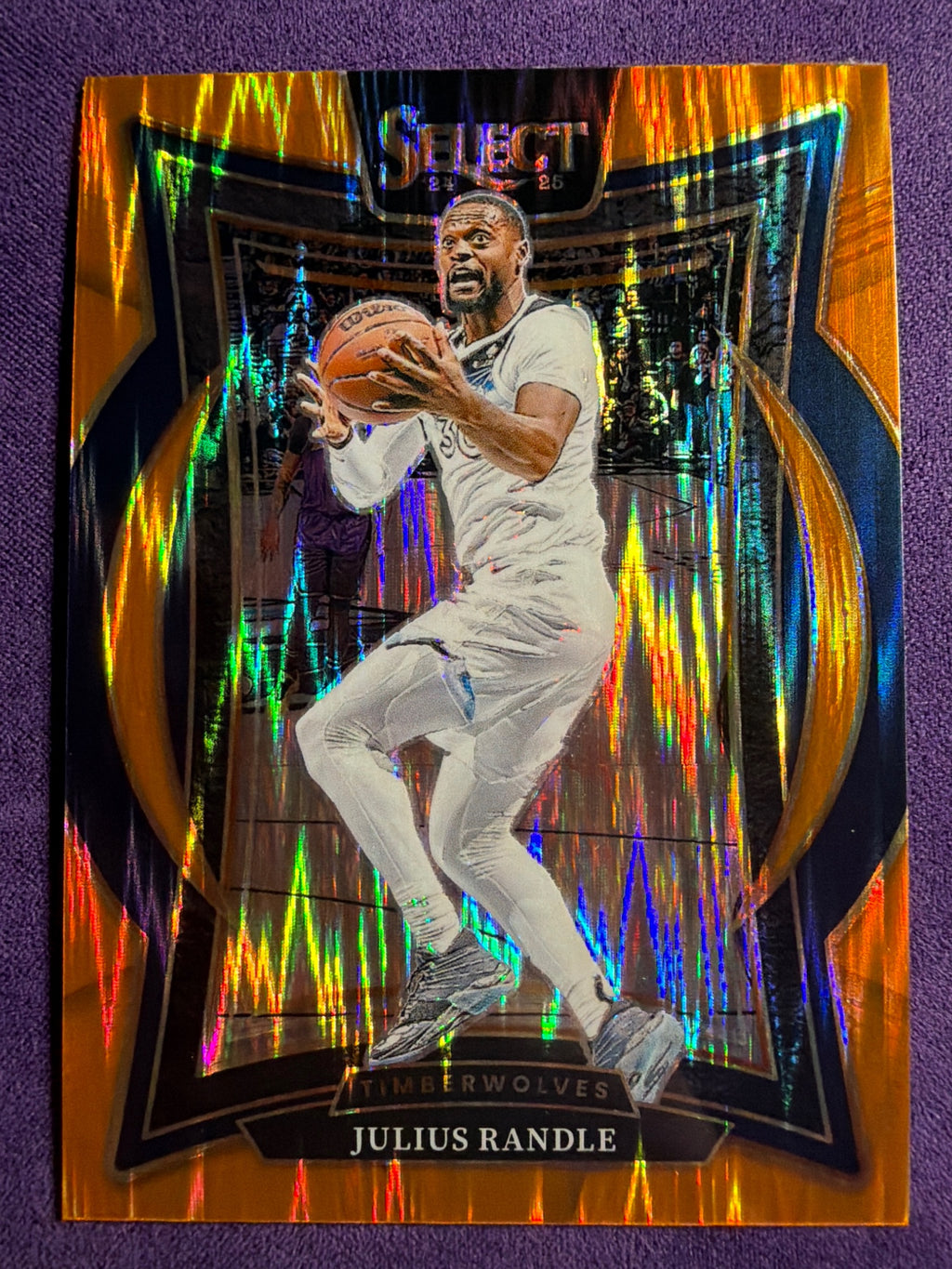 2024-25 Panini Select Julius Randle Orange Flash Prizm #45 Timberwolves