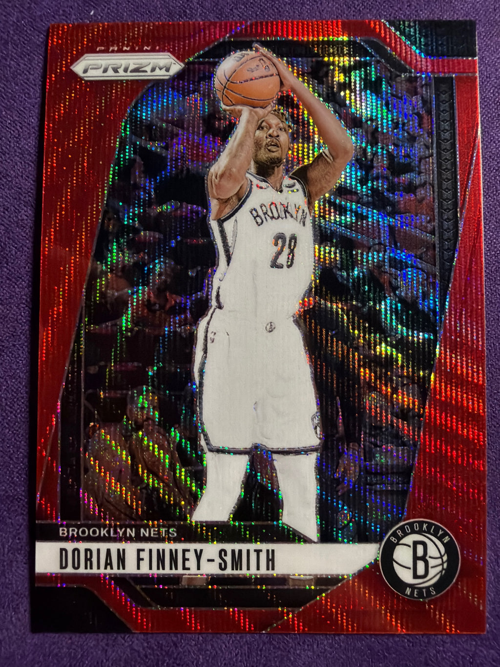 2024-25 Panini Prizm Dorian Finney-Smith Ruby Wave Prizm #108 Nets