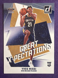 2024-25 Donruss Yves Missi Great X-Pectations Blue Winter #22 /75 Pelicans RC