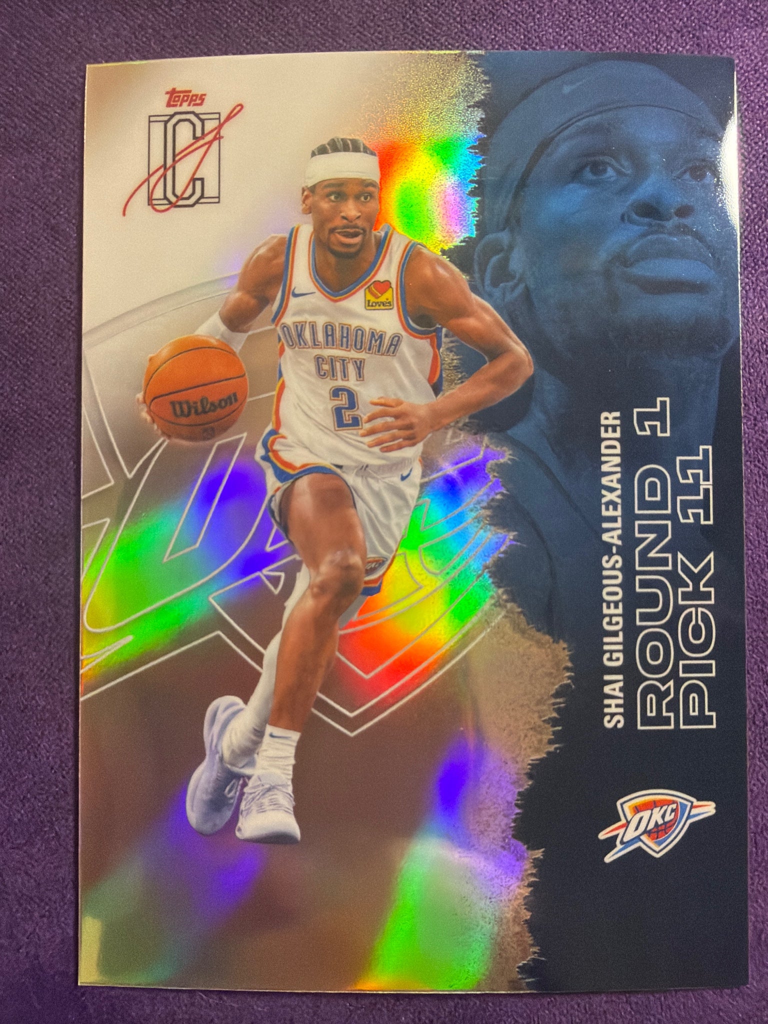 2025-26 Topps Signature Class Shai Gilgeous-Alexander Chrome Refractor #54 OKC