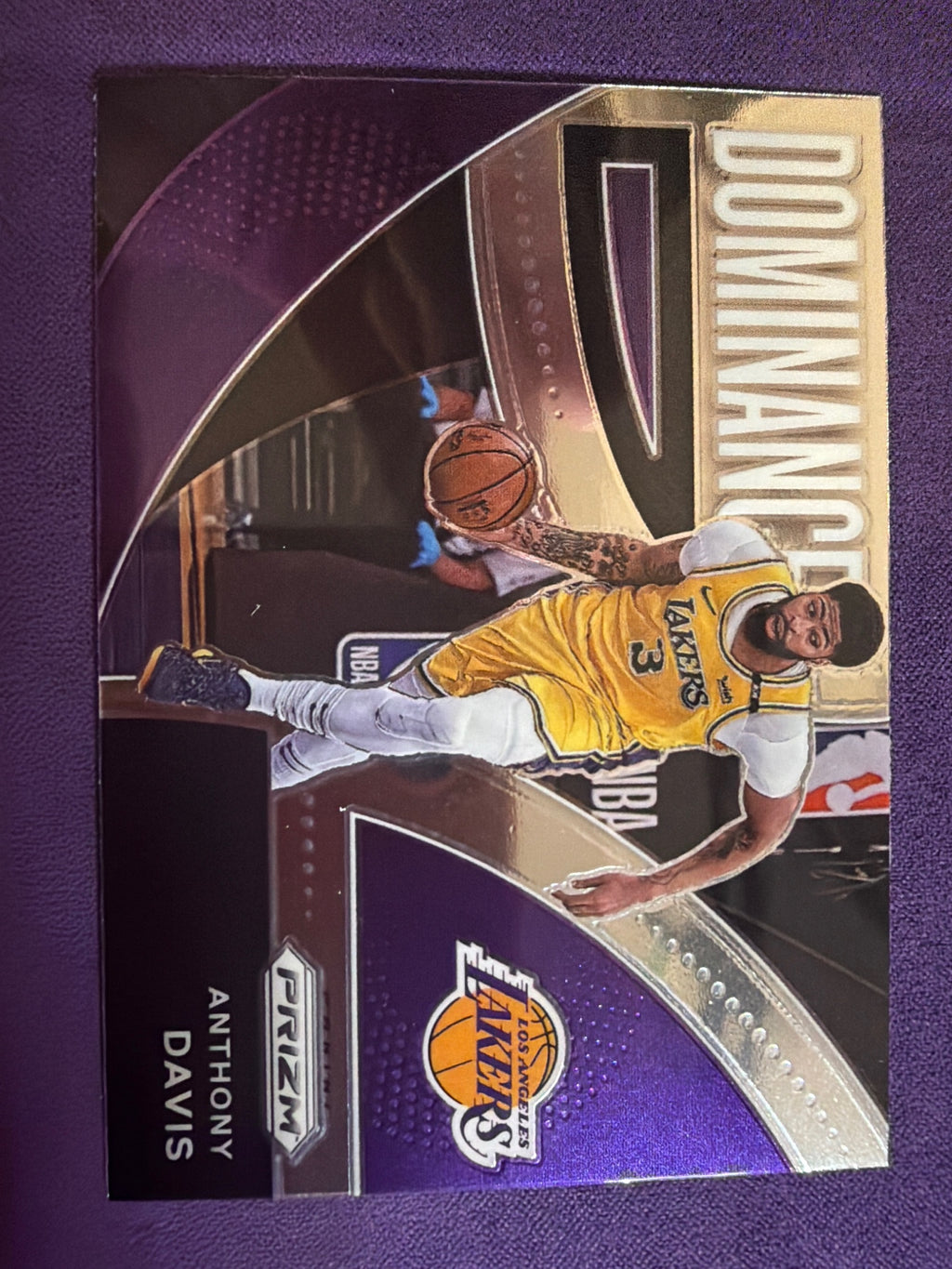2021-22 Panini Prizm Anthony Davis Dominance Insert #20 LA Lakers
