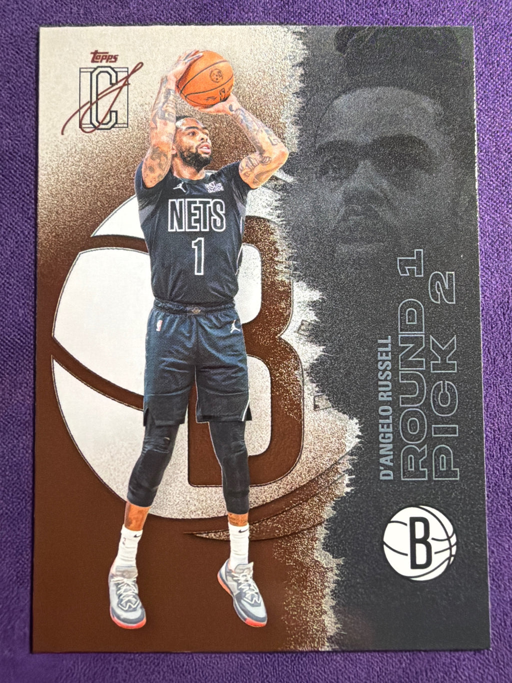 2025-26 Topps Signature Class D'Angelo Russell Bronze Parallel #16 Nets SP