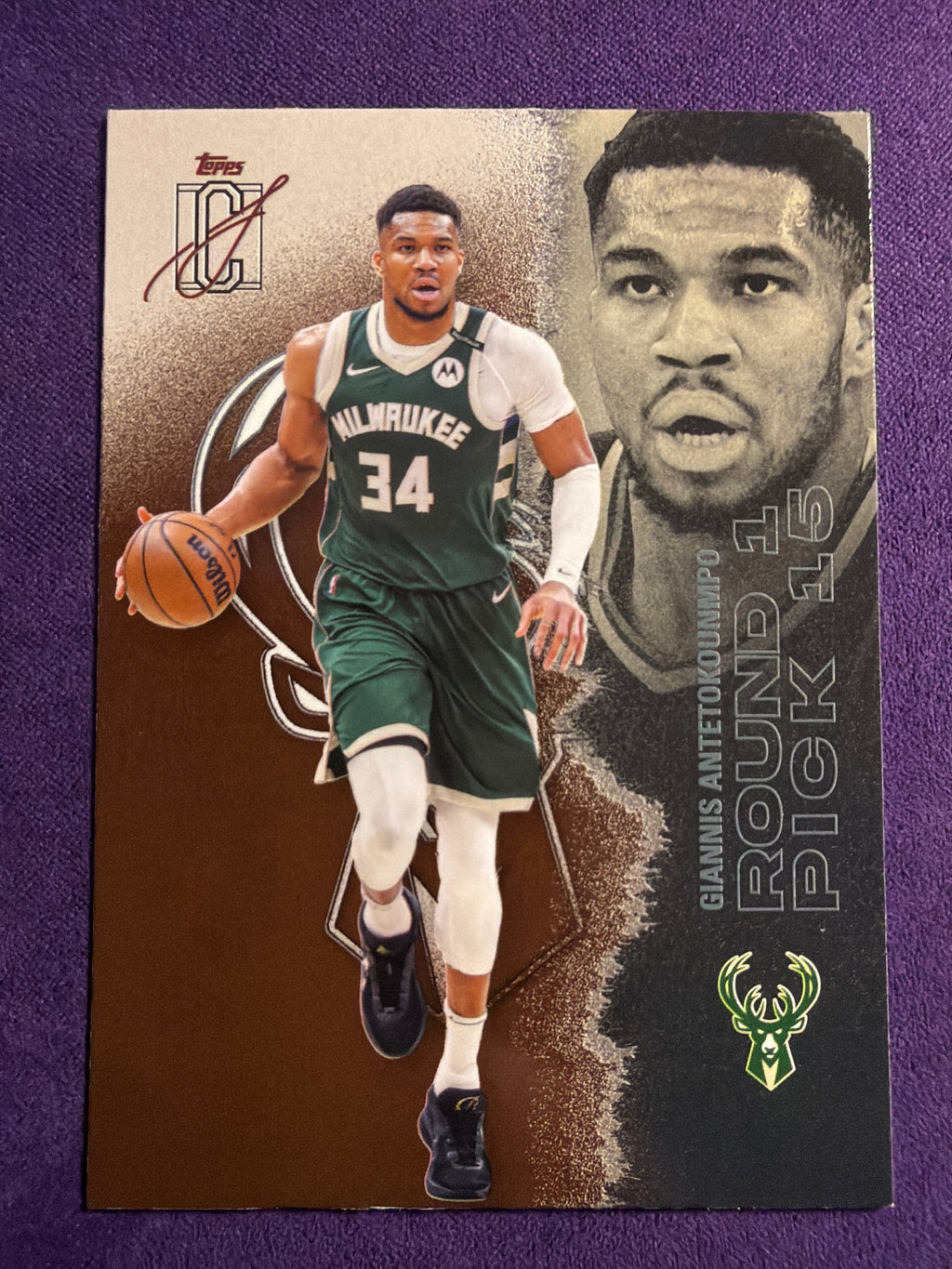 2025-26 Topps Signature Class Giannis Antetokounmpo Bronze Parallel #56 Bucks