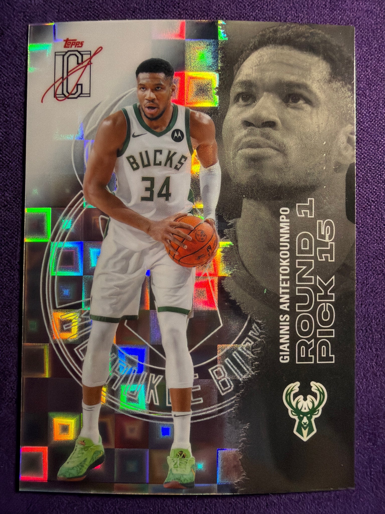 2025-26 Topps Signature Class Giannis Antetokounmpo Chrome Pandora Refractor #56