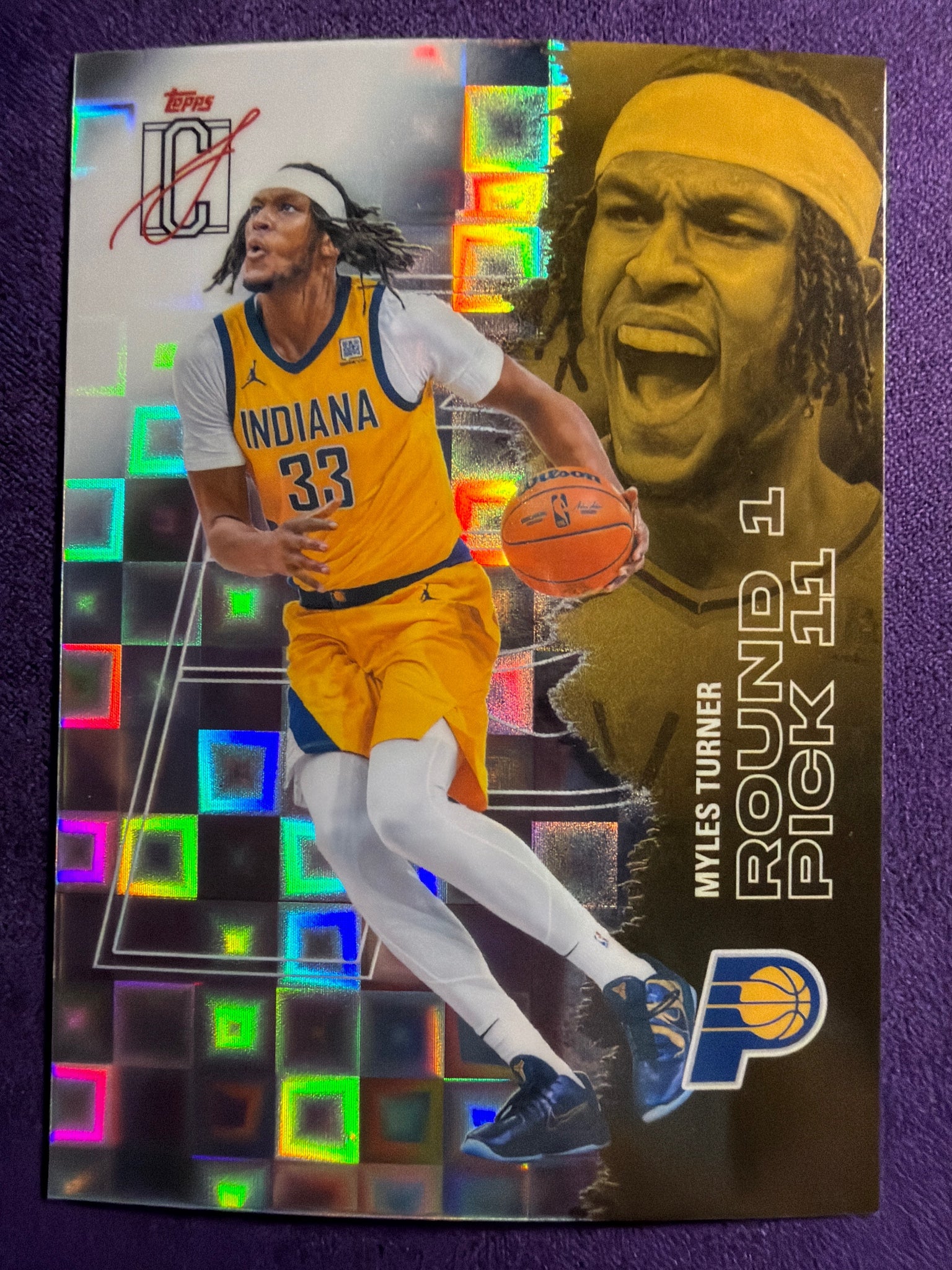 2025-26 Topps Signature Class Myles Turner Chrome Pandora Refractor #92