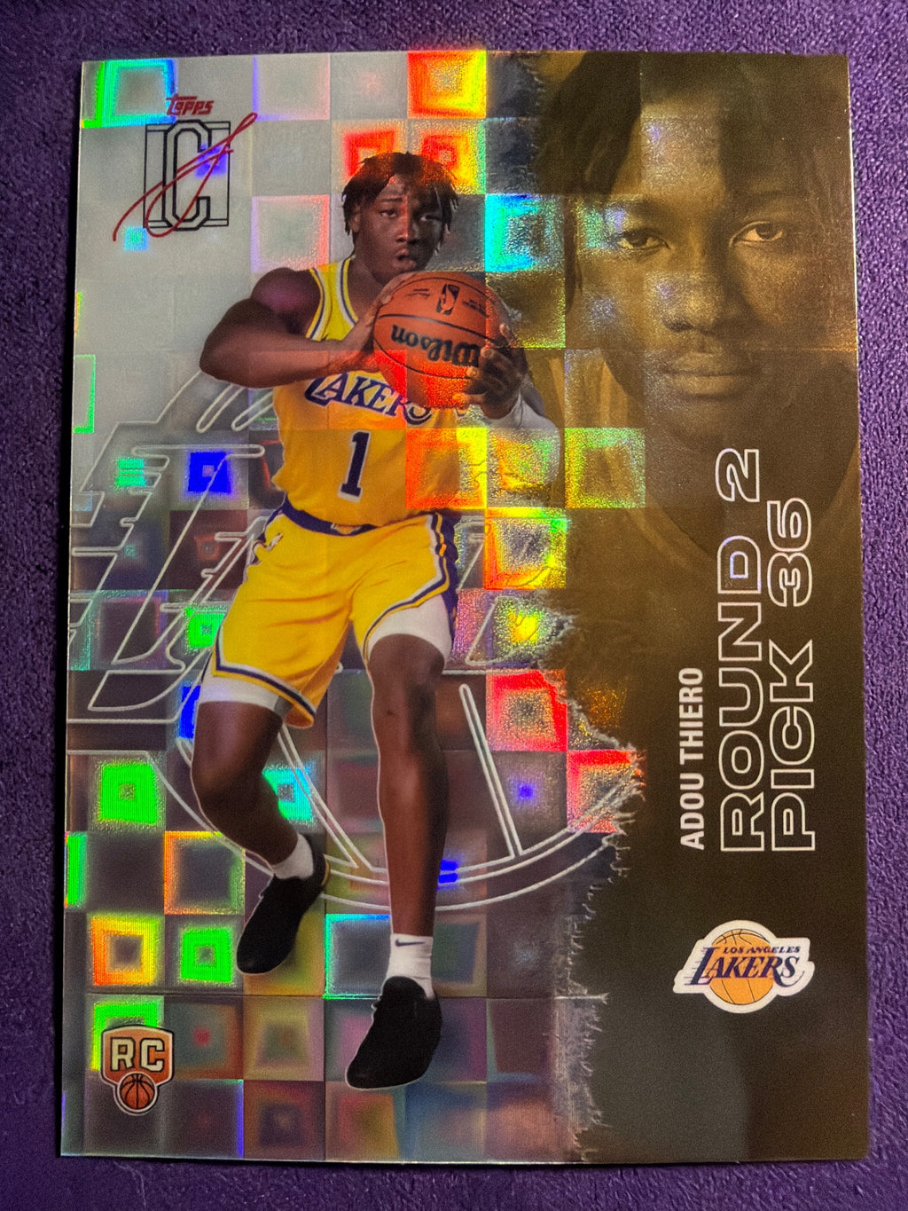 2025-26 Topps Signature Class Adou Thiero RC Chrome Pandora Refractor #129