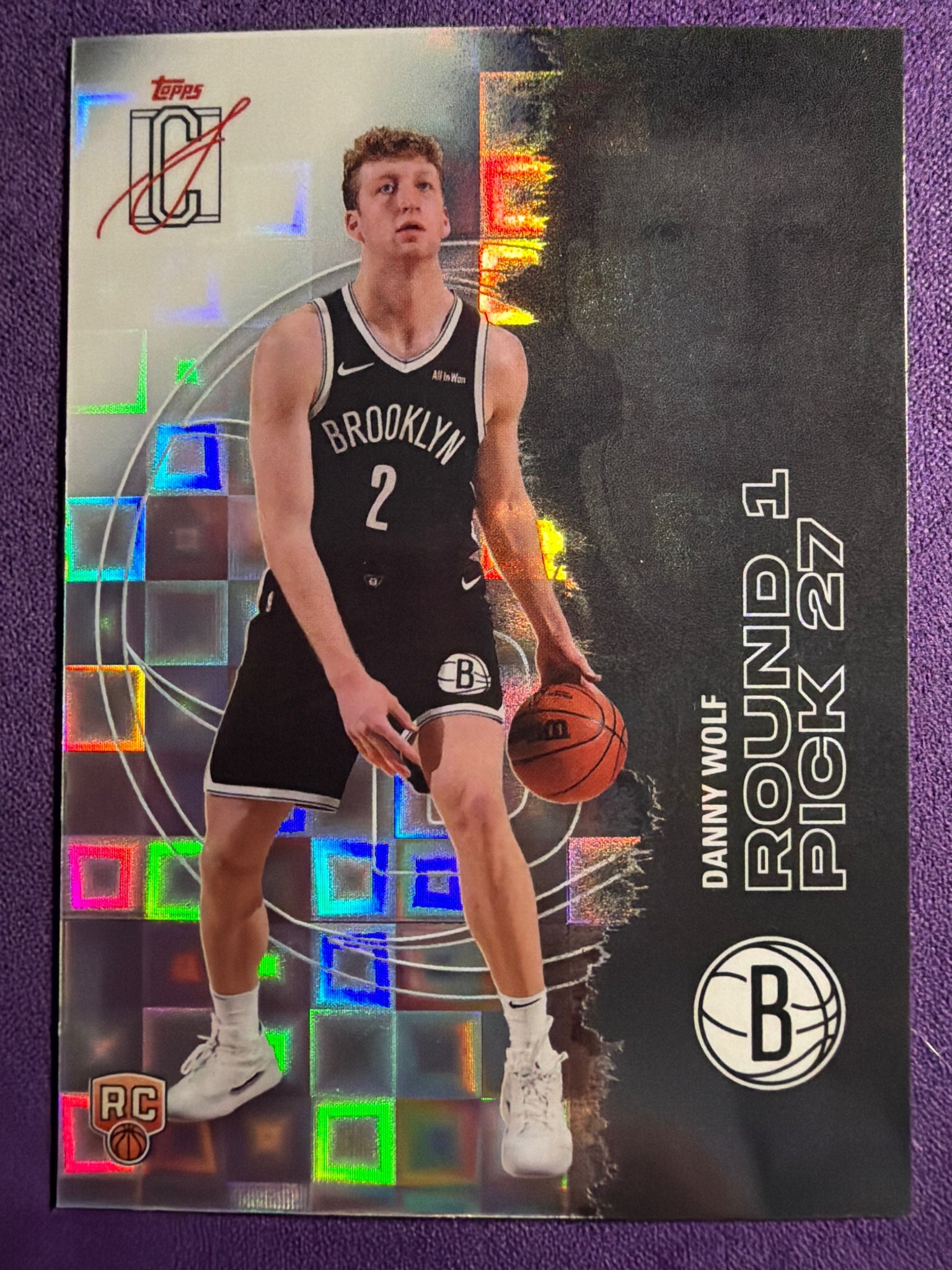 2025-26 Topps Signature Class Danny Wolf RC Chrome Pandora Refractor #123