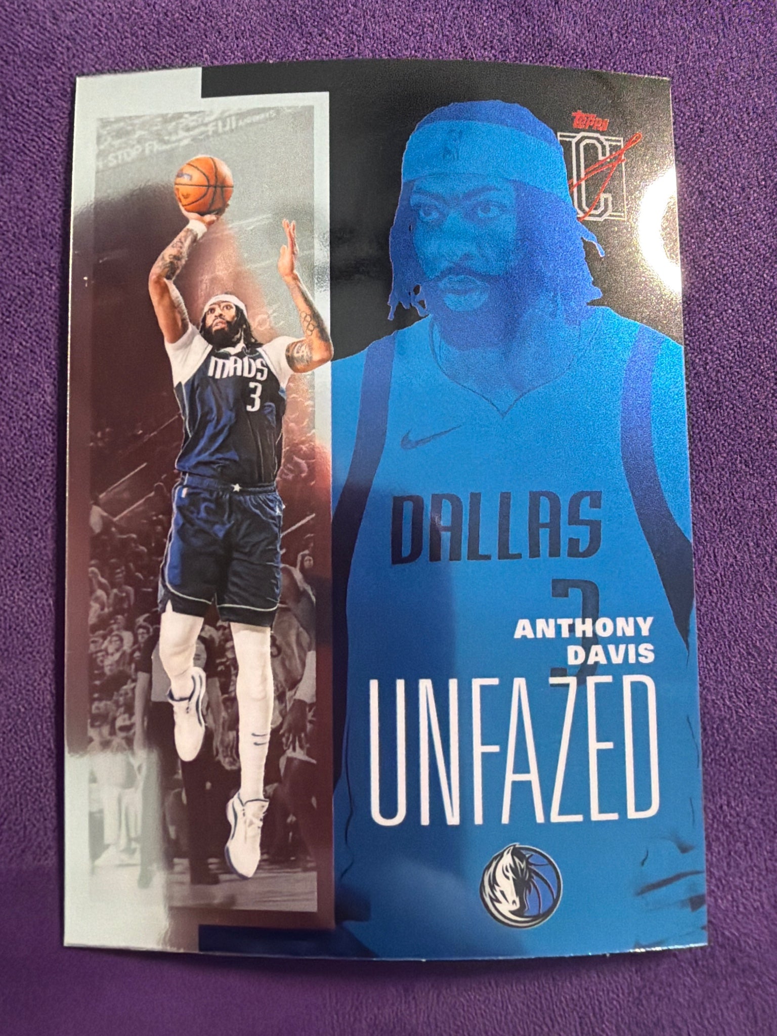 2025-26 Topps Signature Class Anthony Davis Unfazed Insert #FAZE-4