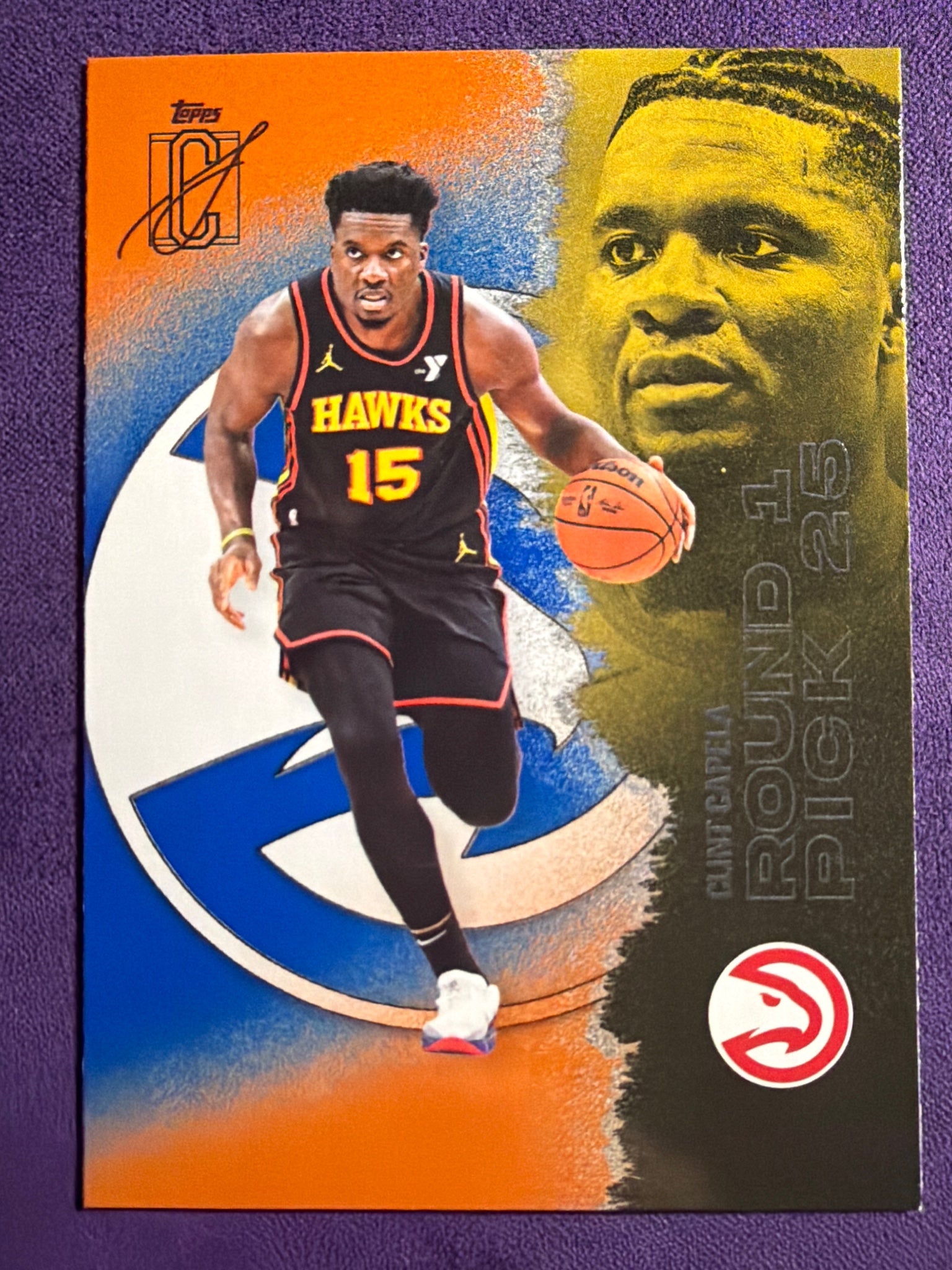 2025-26 Topps Signature Class Clint Capela Blue & Orange Parallel #48