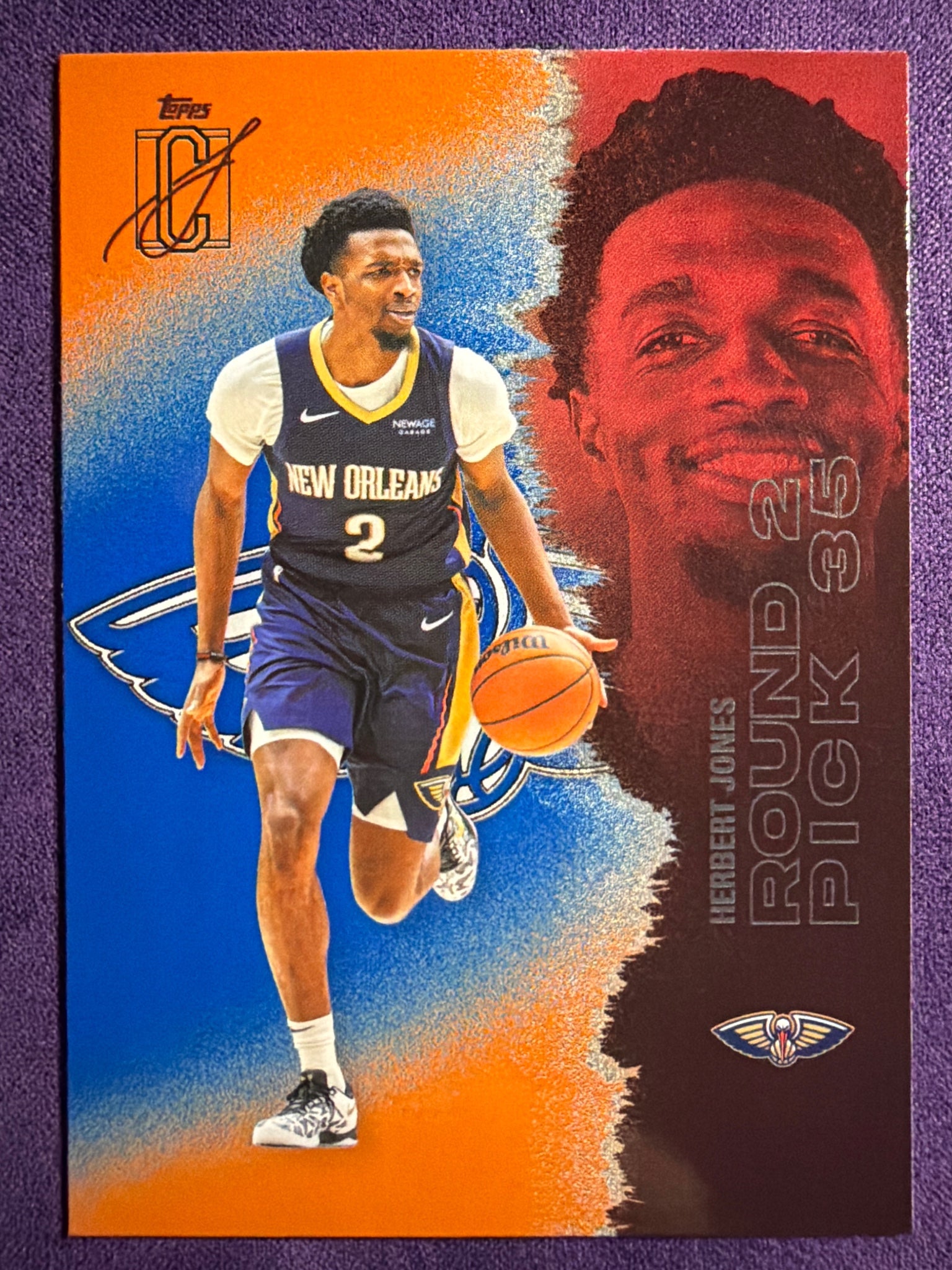 2025-26 Topps Signature Class Herbert Jones Blue & Orange Parallel #38