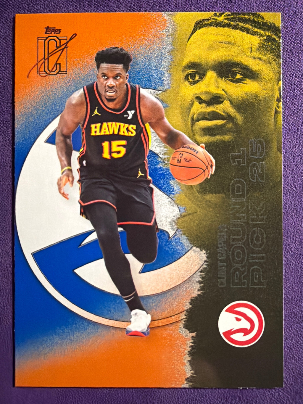2025-26 Topps Signature Class Clint Capela Blue & Orange Parallel #48