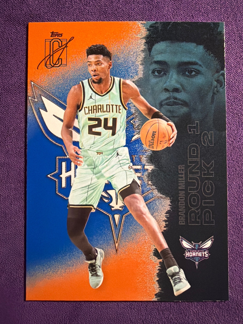 2025-26 Topps Signature Class Brandon Miller Blue & Orange Parallel #3