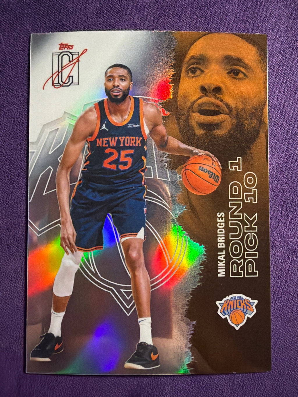 2025-26 Topps Signature Class Mikal Bridges Chrome Refractors #84