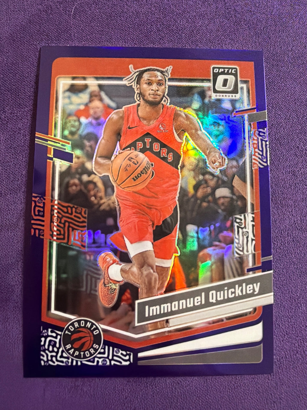 2023-24 Donruss Optic Immanuel Quickley Purple Parallel #83