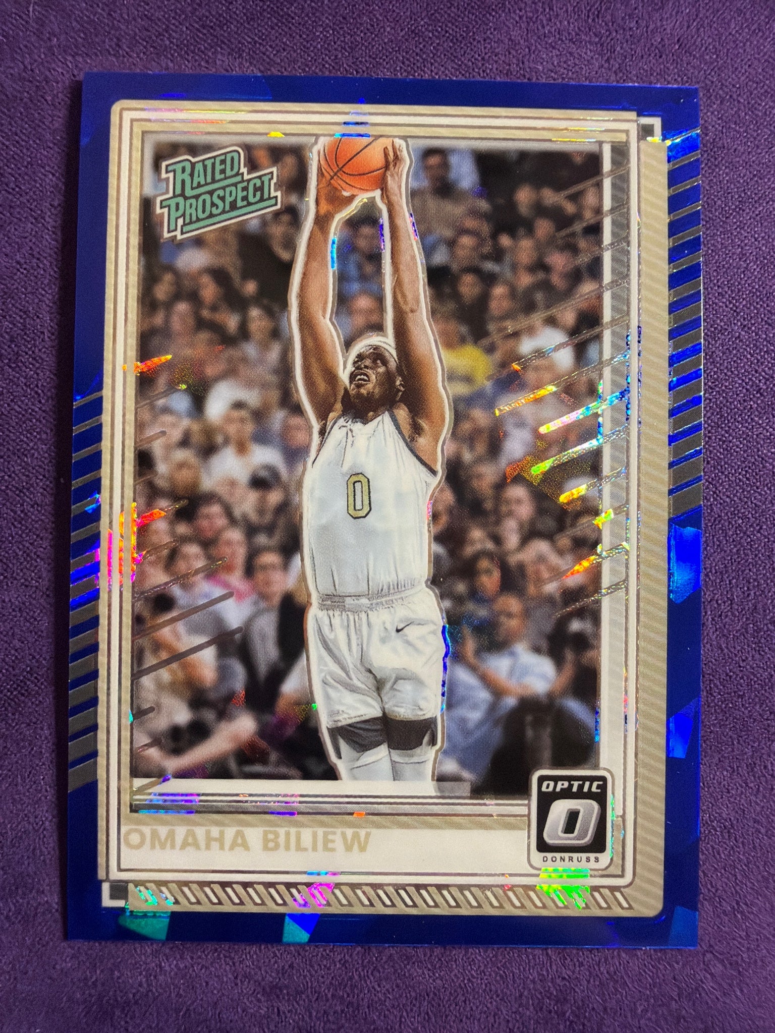 2025-26 Donruss Omaha Biliew Optic Blue Cracked Ice #51